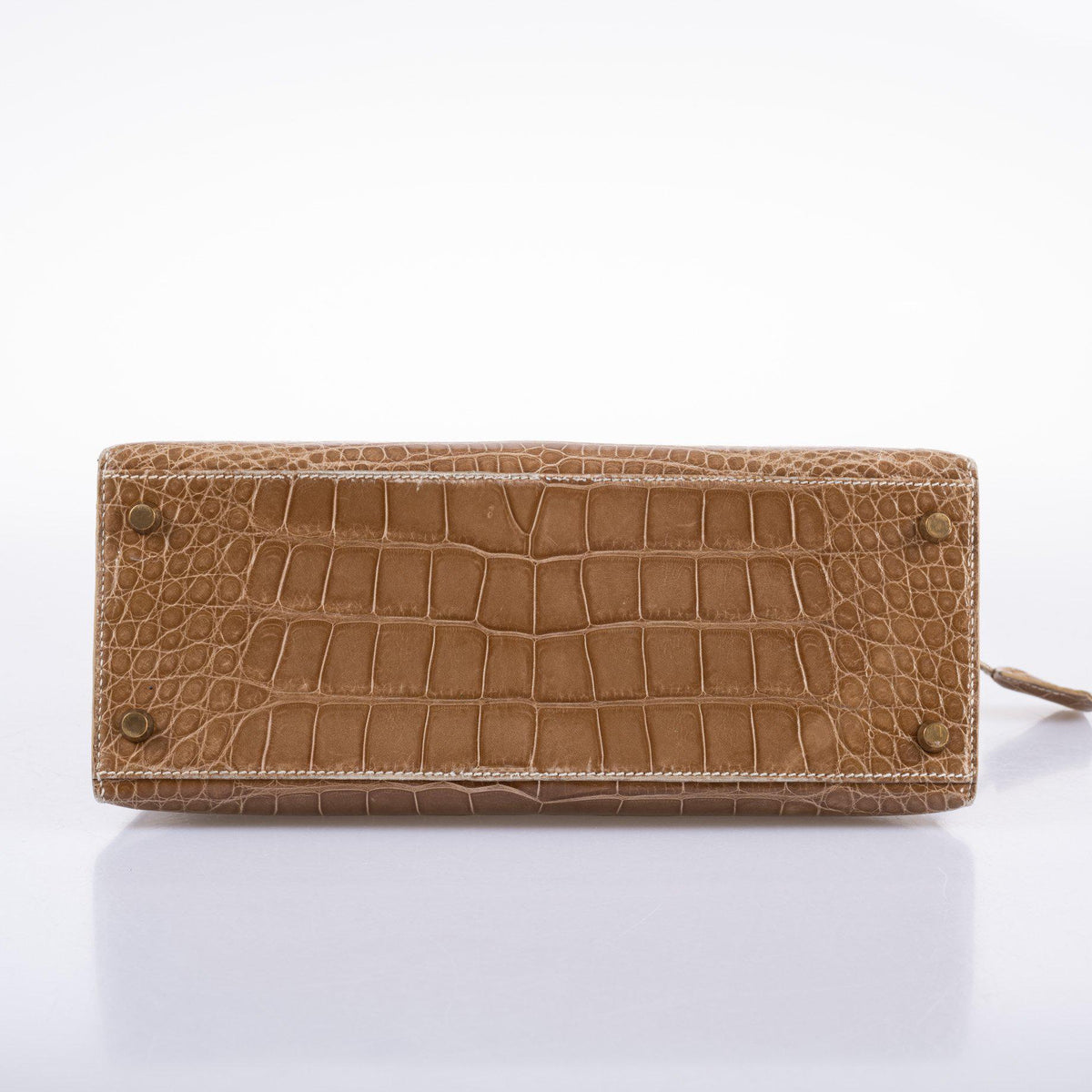 Hermes Kelly 28 Sellier Ficelle Alligator with Gold Hardware