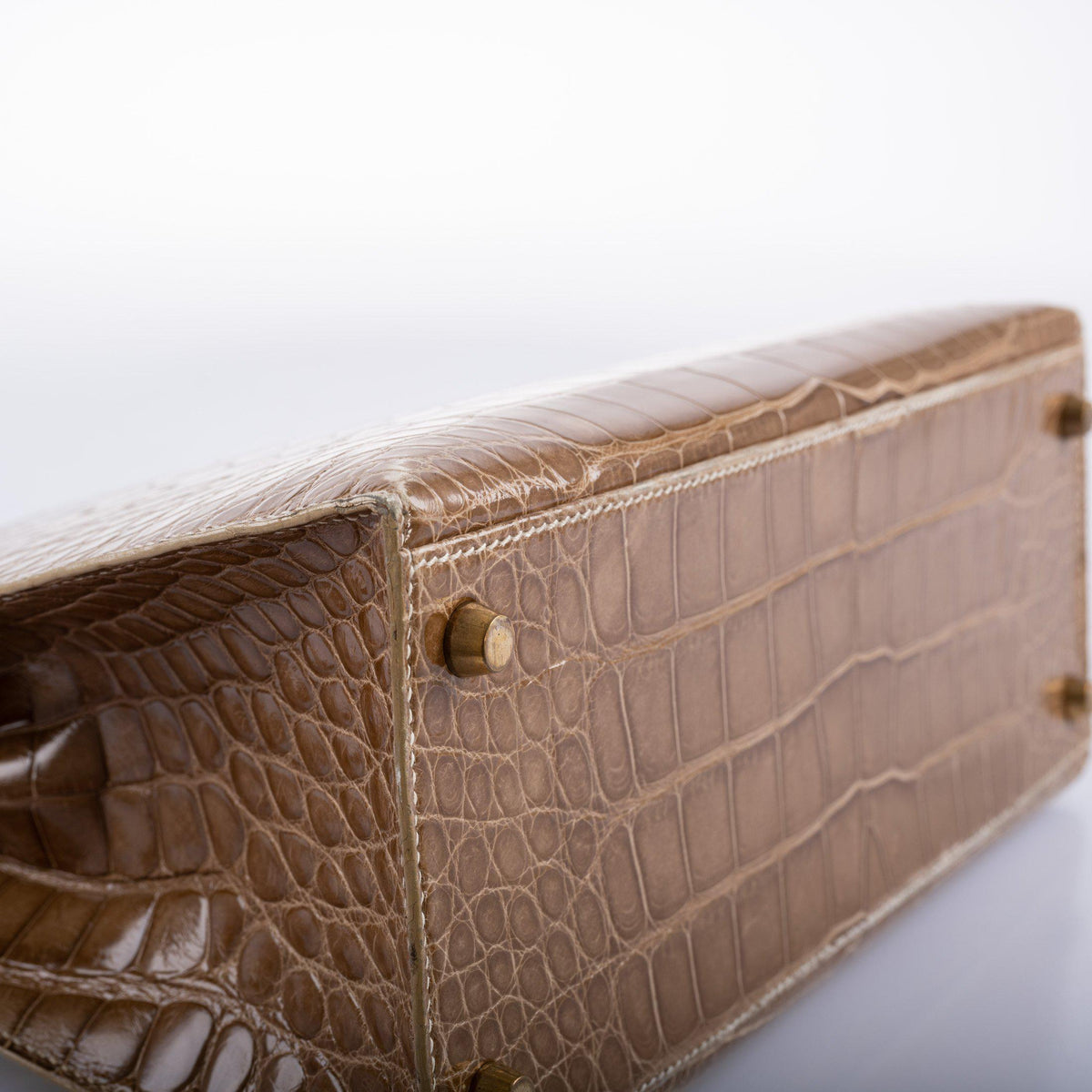 Hermes Kelly 28 Sellier Ficelle Alligator with Gold Hardware
