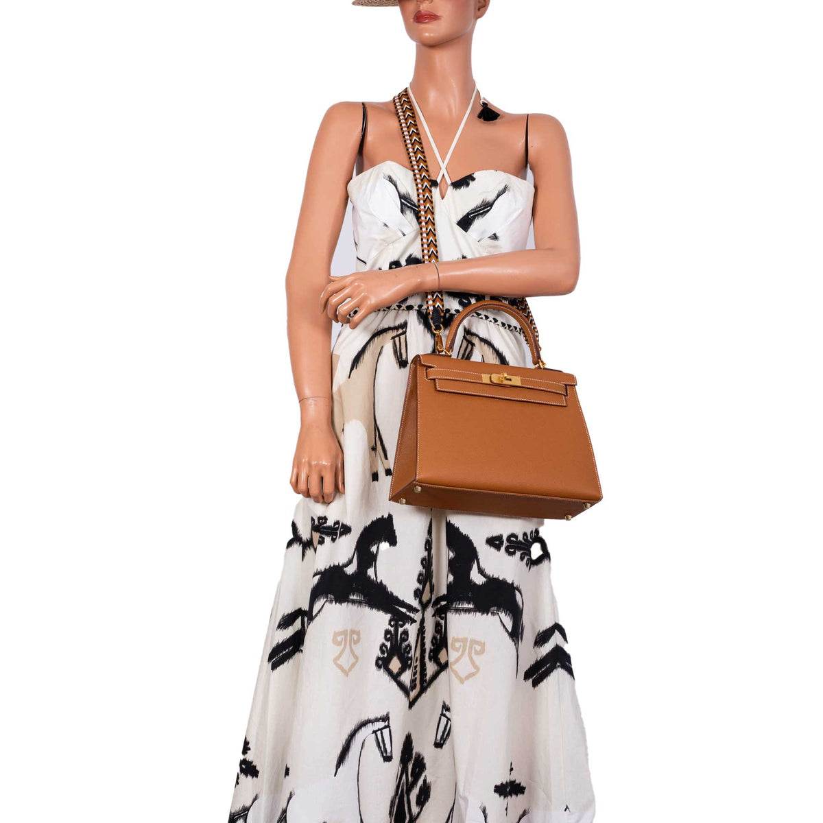 Hermes Kelly 28 Sellier Gold Epsom with Gold Hardware
