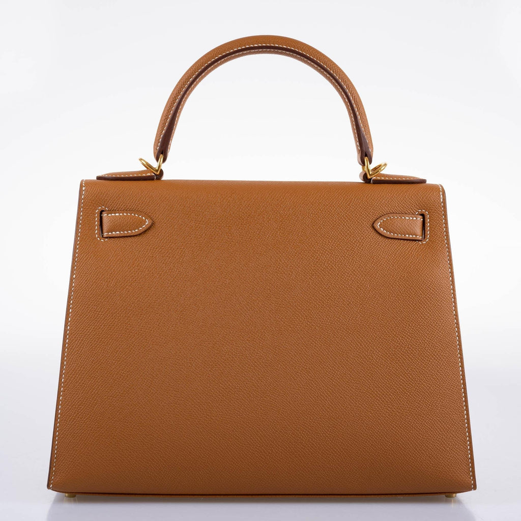Hermes Kelly 28 Sellier Gold Epsom with Gold Hardware