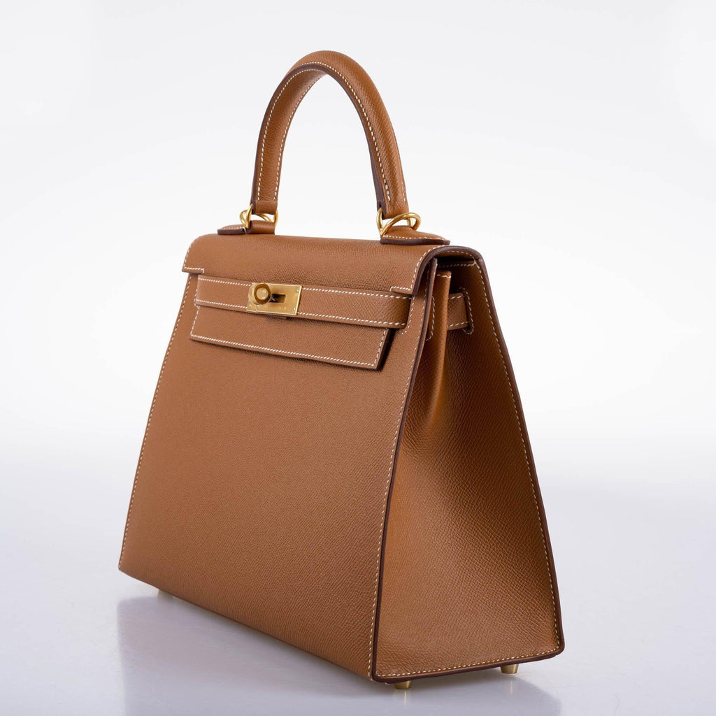 Hermes Kelly 28 Sellier Gold Epsom with Gold Hardware