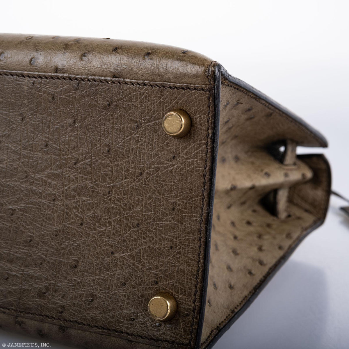Hermes Kelly 28 Sellier Mousse Ostrich Gold Hardware