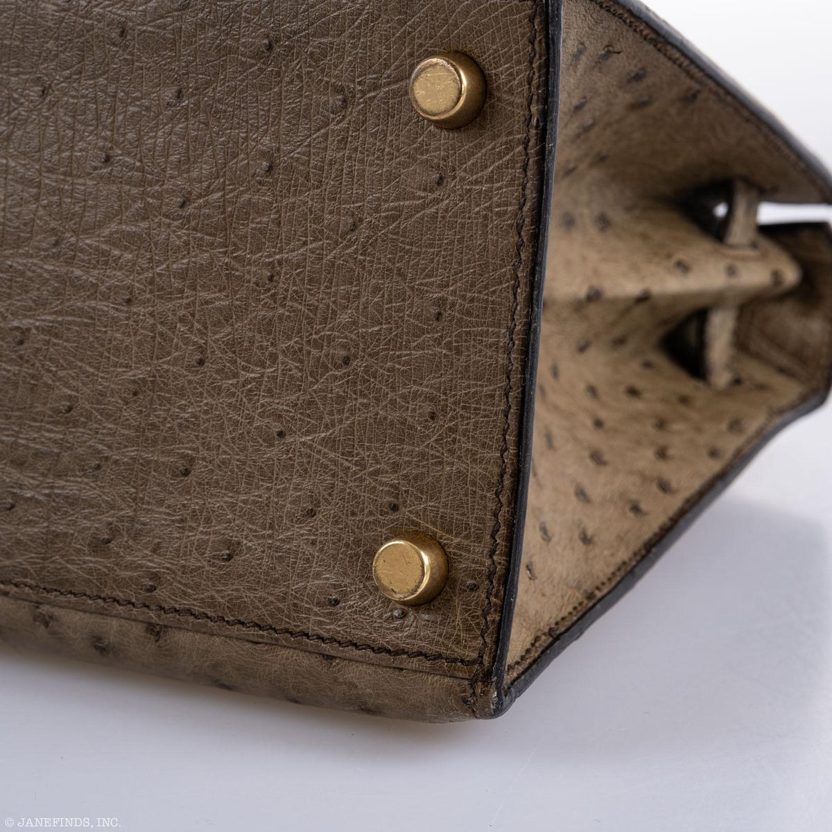 Hermes Kelly 28 Sellier Mousse Ostrich Gold Hardware