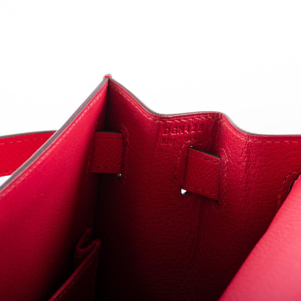 Hermes Kelly 28 Sellier Rose Extreme Epsom leather Palladium Hardware