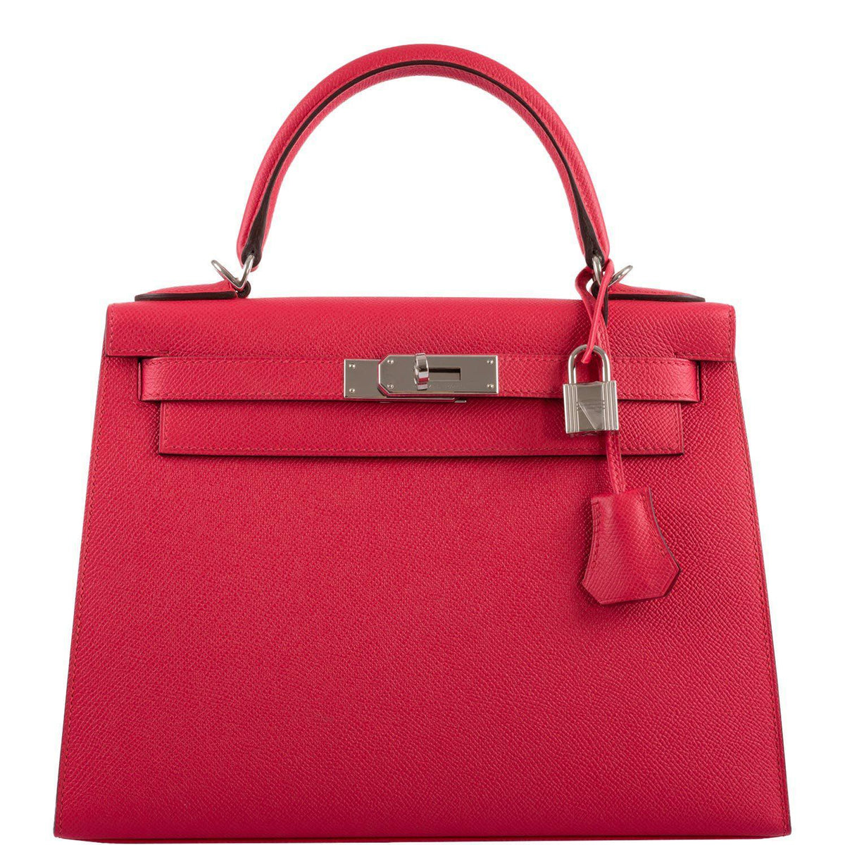 Hermes Kelly 28 Sellier Rose Extreme Epsom leather Palladium Hardware