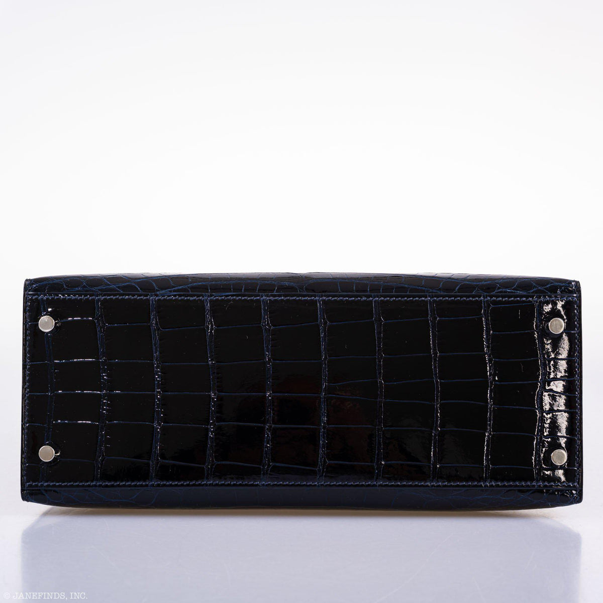Hermes Kelly 28 Sellier Verso Blue Marine Nilo Crocodile & Rose Scheherazade Palladium Hardware