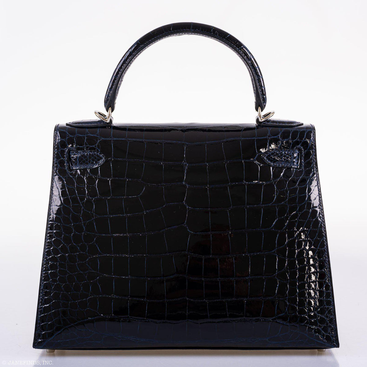 Hermes Kelly 28 Sellier Verso Blue Marine Nilo Crocodile & Rose Scheherazade Palladium Hardware