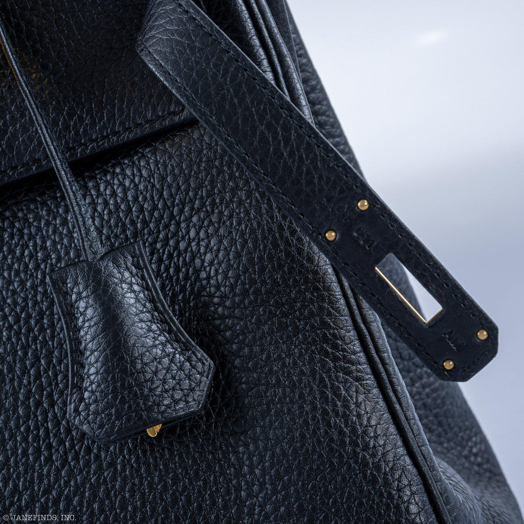 Hermes Kelly 32 Black Togo Gold Hardware