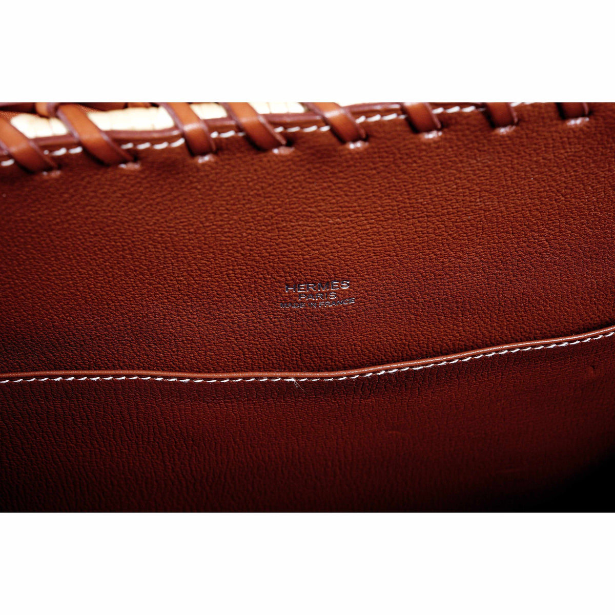 Hermes Kelly 35 Picnic, Wicker & Barenia leather Palladium Hardware
