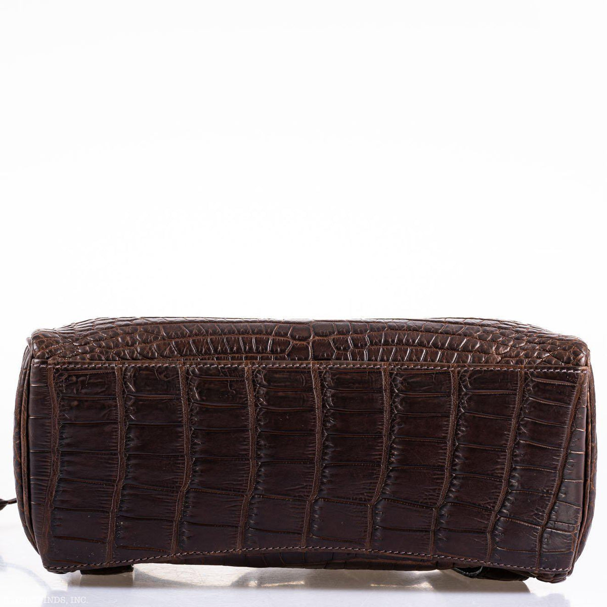Hermes Kelly Ado 27 Matte Havane Nilo Crocodile with Palladium Hardware