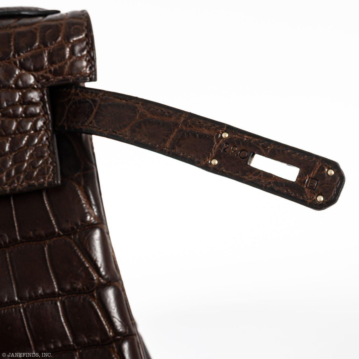 Hermes Kelly Ado 27 Matte Havane Nilo Crocodile with Palladium Hardware