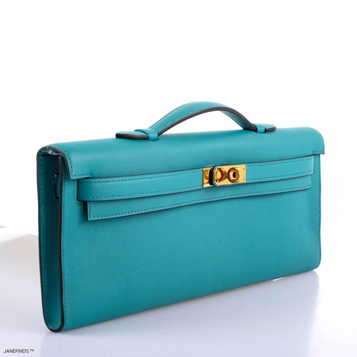 Hermes Kelly Cut Blue Paon Swift leather Gold Hardware