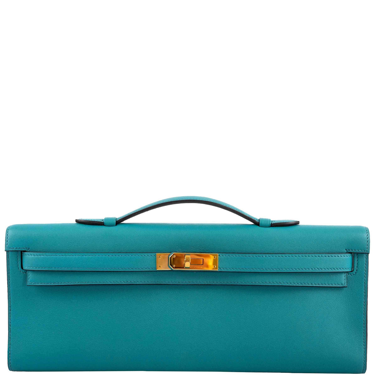 Hermes Kelly Cut Blue Paon Swift leather Gold Hardware