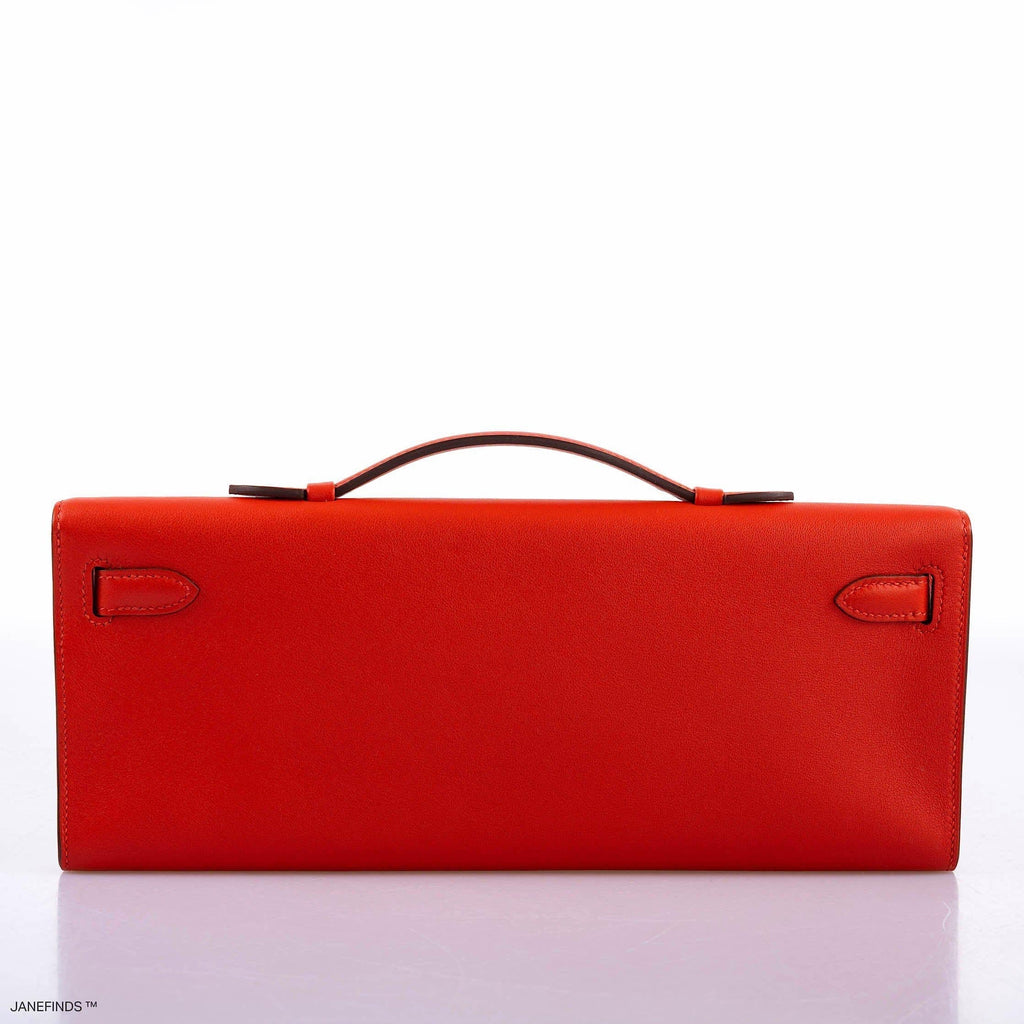 Hermes Kelly Cut Capucine Swift leather Palladium Hardware