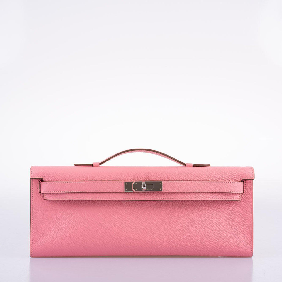 Hermes Kelly Cut Rose Confetti Epsom leather Palladium Hardware