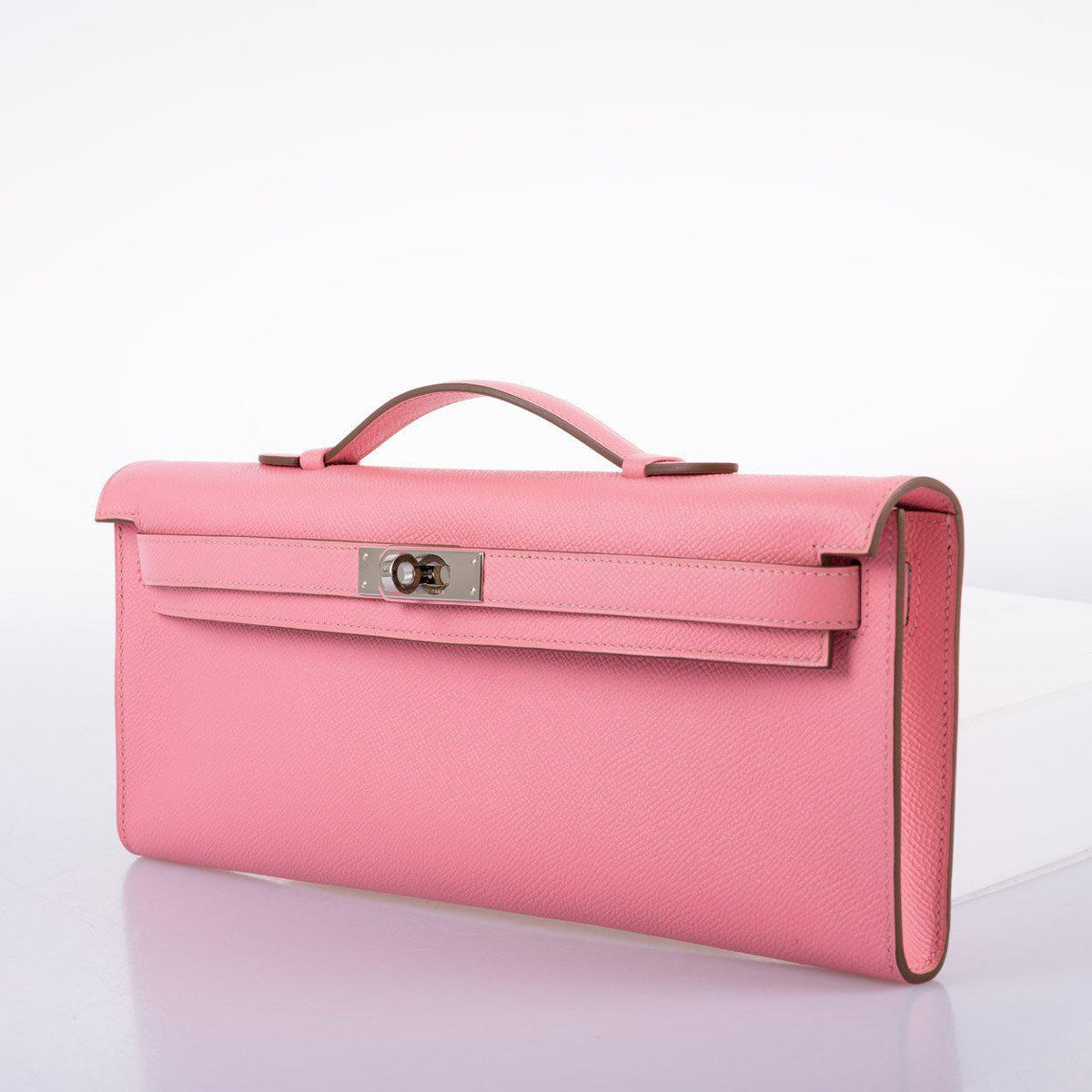 Hermes Kelly Cut Rose Confetti Epsom leather Palladium Hardware
