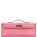 Hermes Kelly Cut Rose Confetti Epsom leather Palladium Hardware
