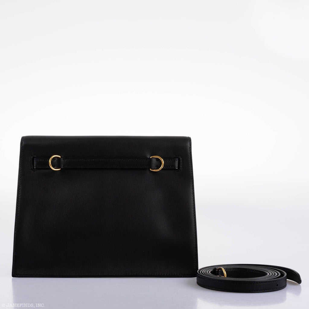 Hermes Kelly Danse II Black Swift with Gold Hardware