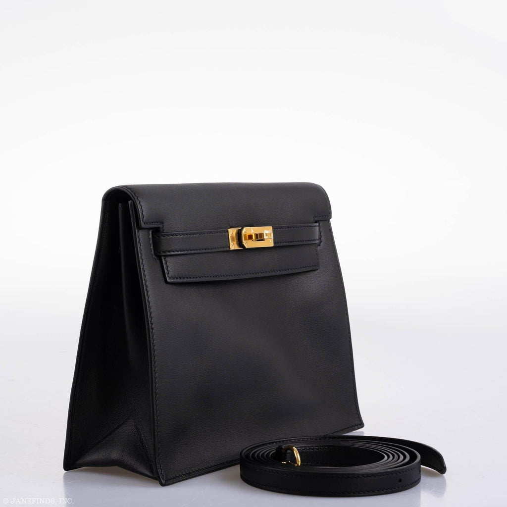Hermes Kelly Danse II Black Swift with Gold Hardware
