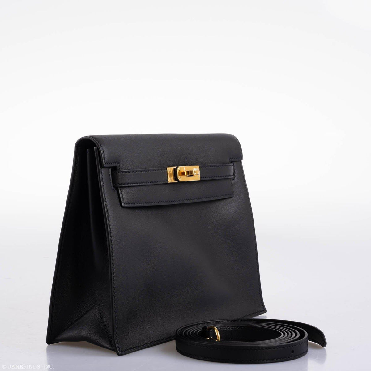 Hermes Kelly Danse II Black Swift with Gold Hardware