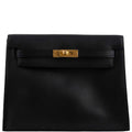Hermes Kelly Danse II Black Swift with Gold Hardware