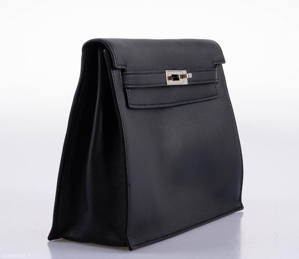 Hermes Kelly Danse II Black Swift with Palladium Hardware