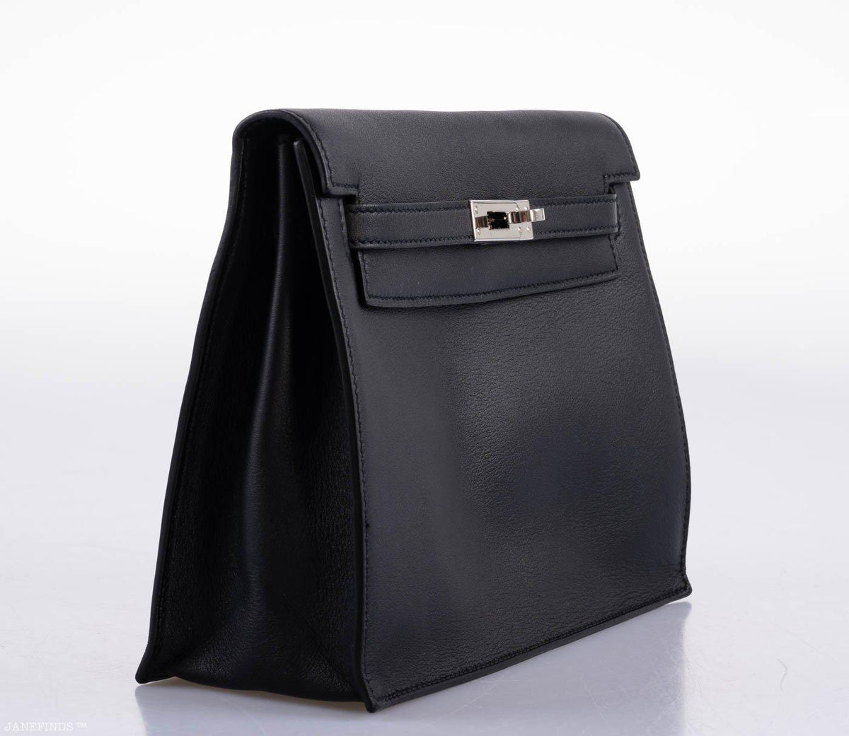 Hermes Kelly Danse II Black Swift with Palladium Hardware