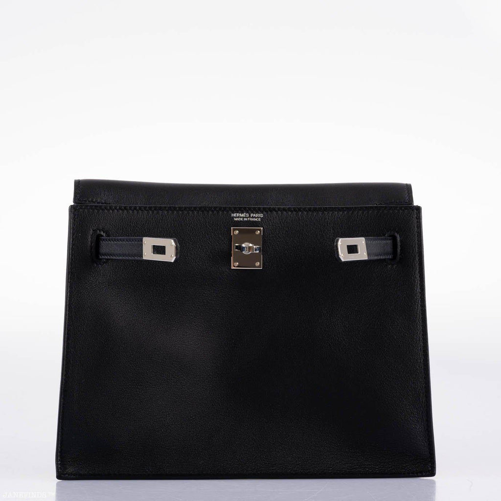 Hermes Kelly Danse II Black Swift with Palladium Hardware