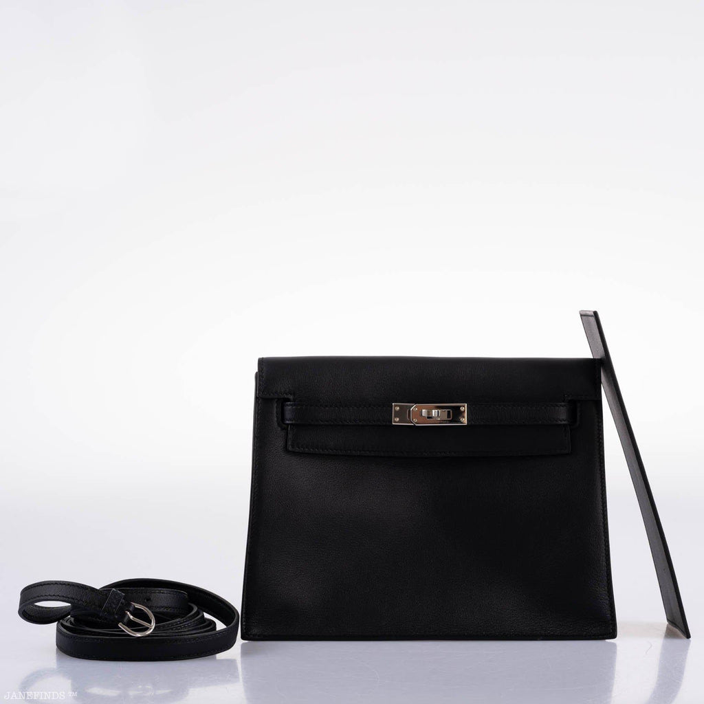 Hermes Kelly Danse II Black Swift with Palladium Hardware