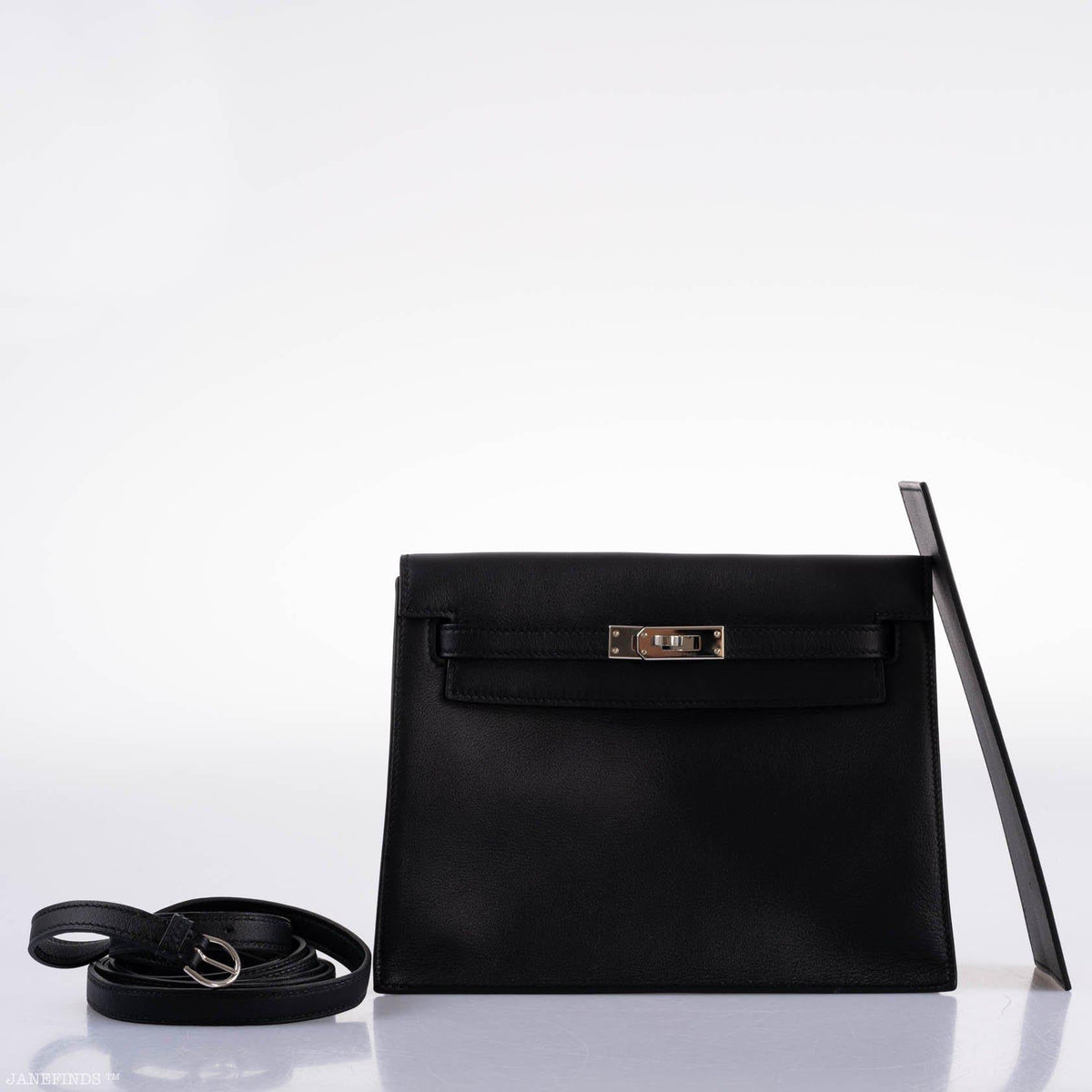 Hermes Kelly Danse II Black Swift with Palladium Hardware