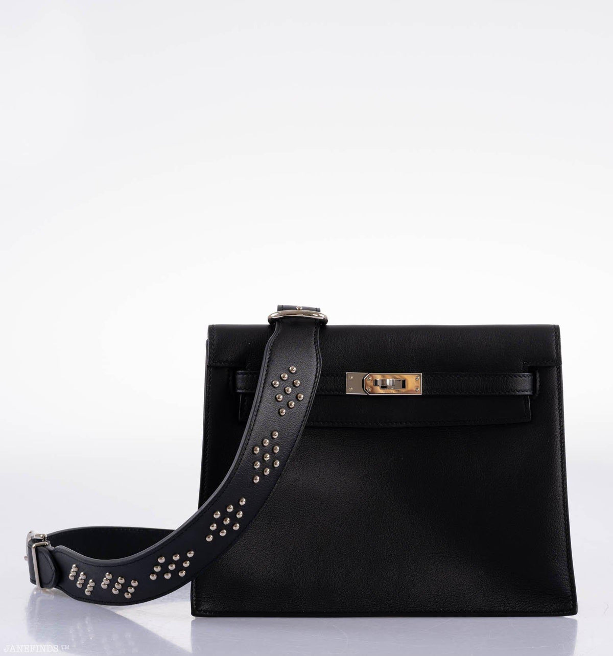 Hermes Kelly Danse II Black Swift with Palladium Hardware
