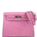 Hermes Kelly Danse II Bubblegum Pink 5P Ostrich Palladium Hardware