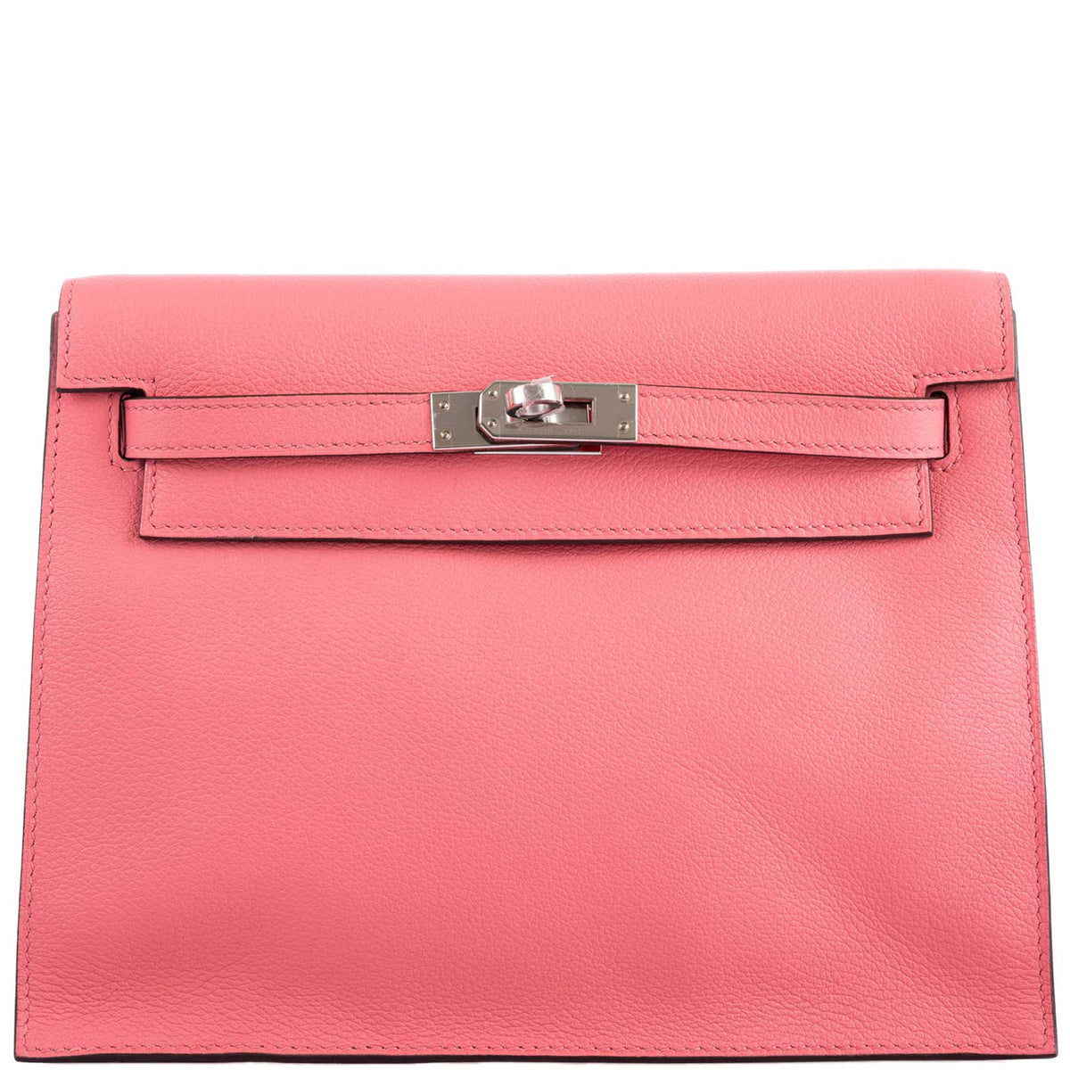 Hermes Kelly Danse II Rose D'ete Evercolor leather Palladium Hardware