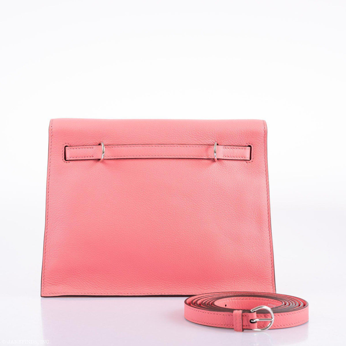 Hermes Kelly Danse II Rose D'ete Evercolor leather Palladium Hardware