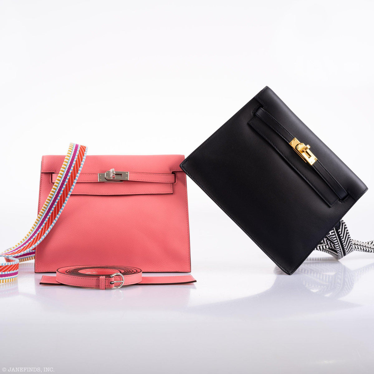 Hermes Kelly Danse II Rose D'ete Evercolor leather Palladium Hardware