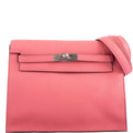 Hermes Kelly Danse II Rose D'ete Evercolor leather Palladium Hardware