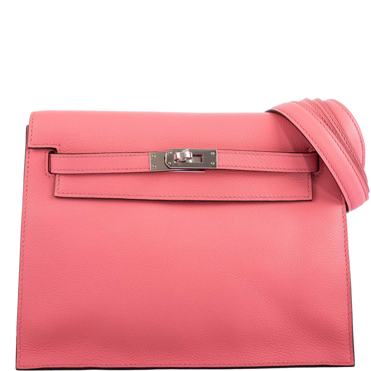Hermes Kelly Danse II Rose D'ete Evercolor leather Palladium Hardware