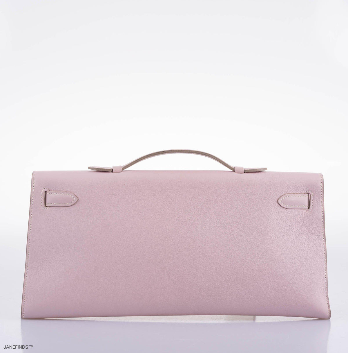 Hermes Kelly Longue Rose Dragee Evergrain with Palladium Hardware