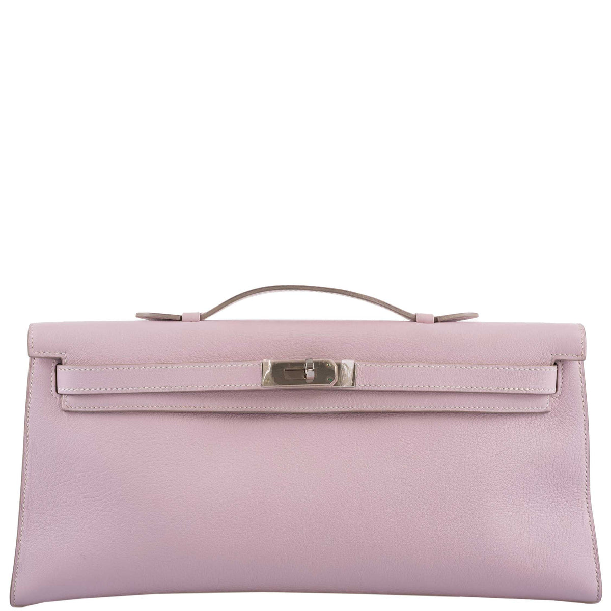 Hermes Kelly Longue Rose Dragee Evergrain with Palladium Hardware