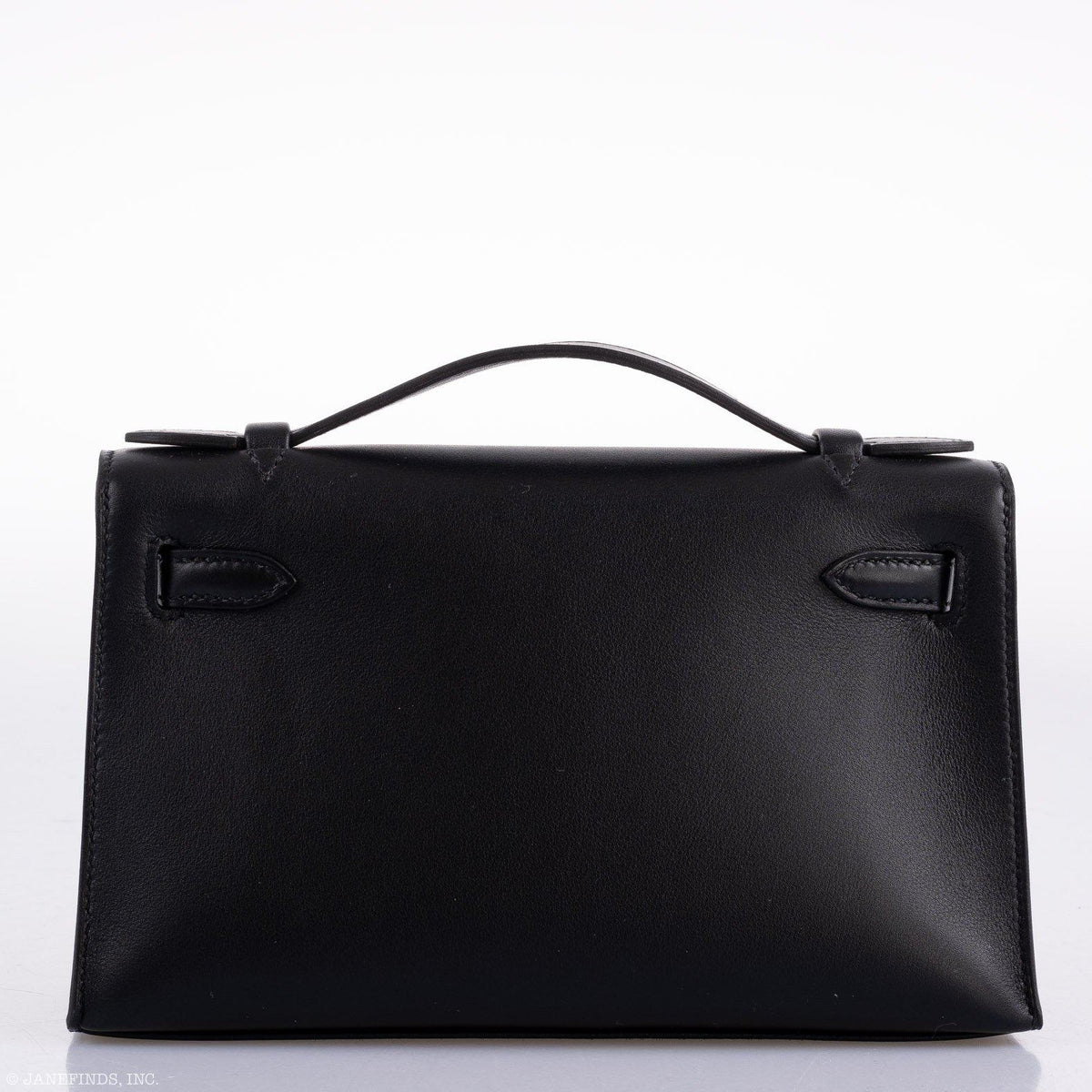Hermes Kelly Mini Pochette Black Swift leather Gold Hardware