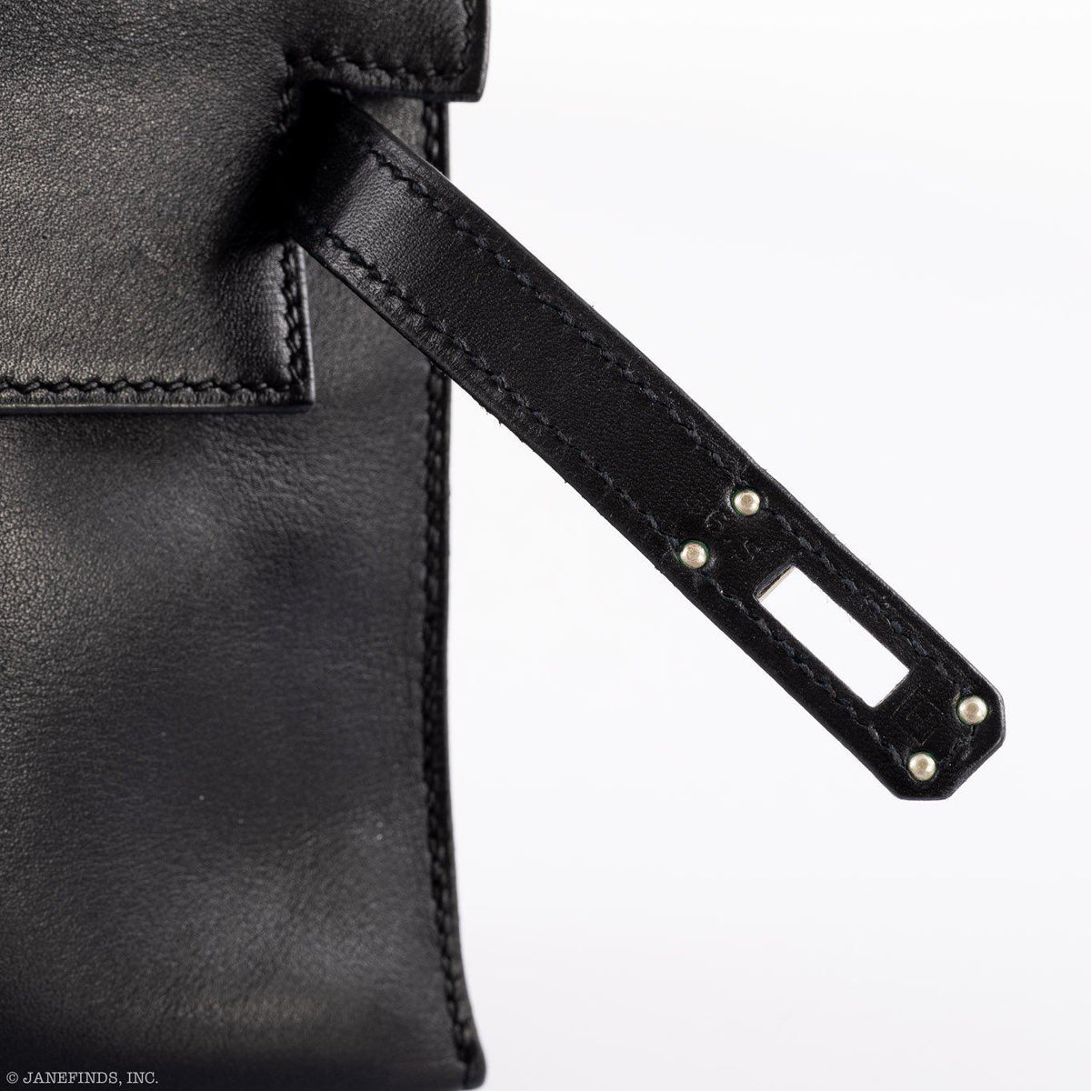 Hermes Kelly Mini Pochette Black Swift with Palladium Hardware