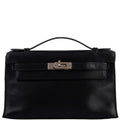 Hermes Kelly Mini Pochette Black Swift with Palladium Hardware