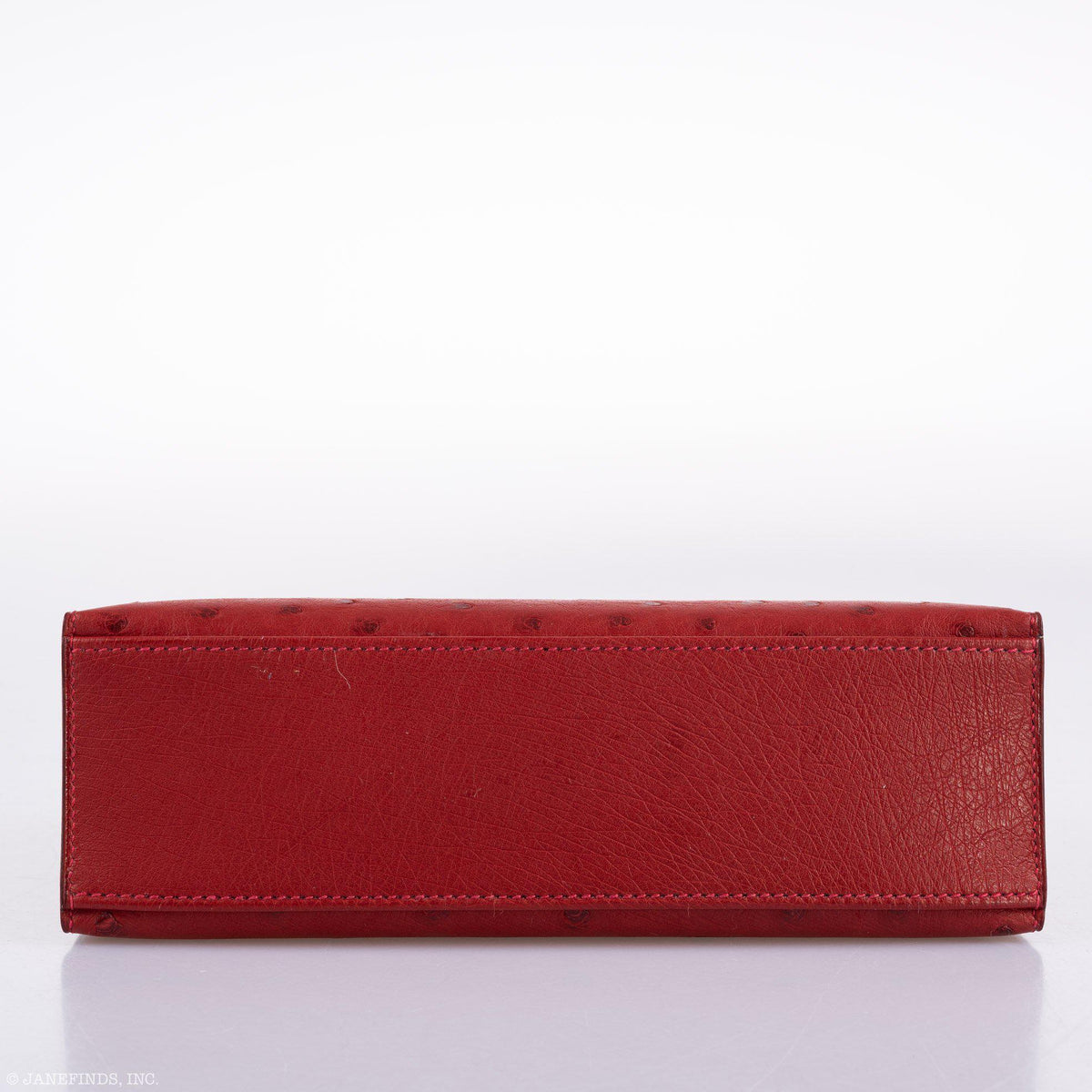 Hermes Kelly Mini Pochette Rouge Vif Ostrich Gold Hardware