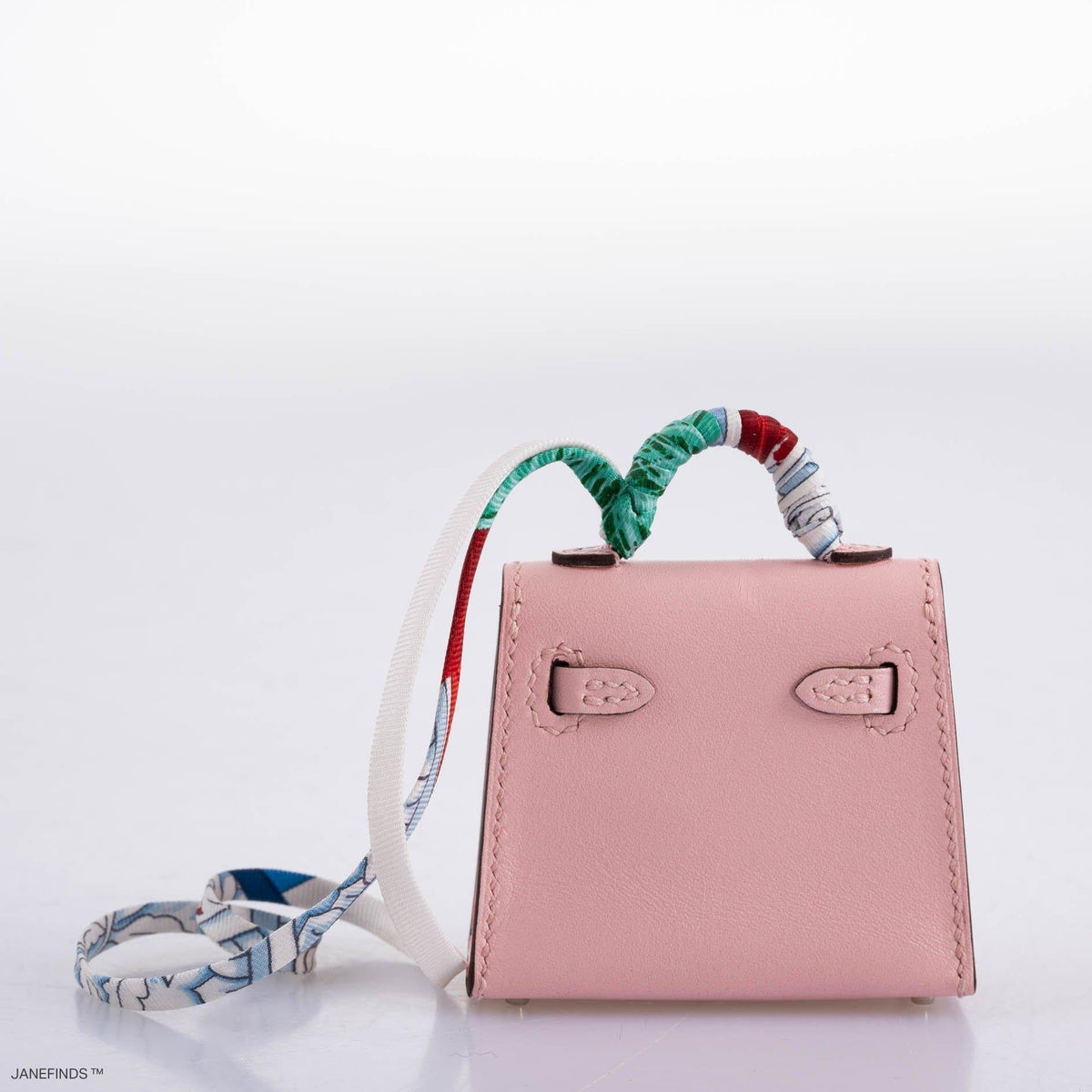 Hermes Micro Kelly Twilly Charm Rose Sakura Tadelakt Palladium Hardware