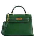 Hermes Mini Kelly 15 Vert Clair Courchevel with Gold Hardware