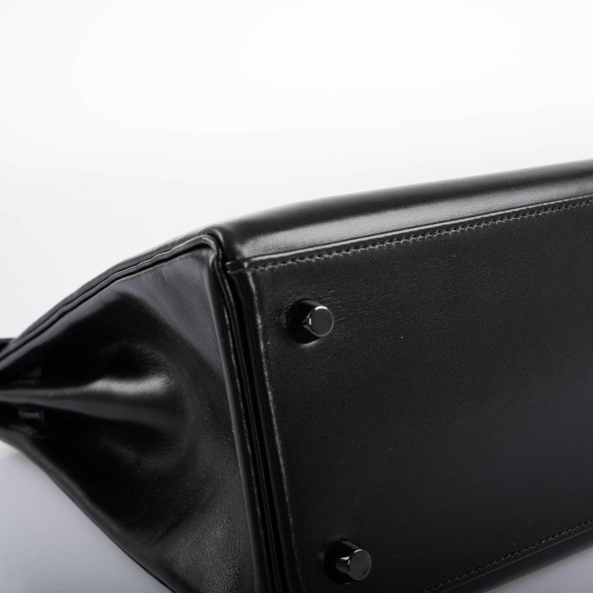 Hermes So Black Kelly 35 Retourne Black Box Leather PVD Hardware