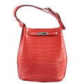 Hermes So Kelly 22 Bougenville Matte Porosus Crocodile Gold Hardware