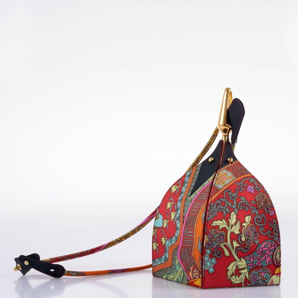 Hermes Unique Silk ‘Art des Steppes’ Yurt Runway Bag