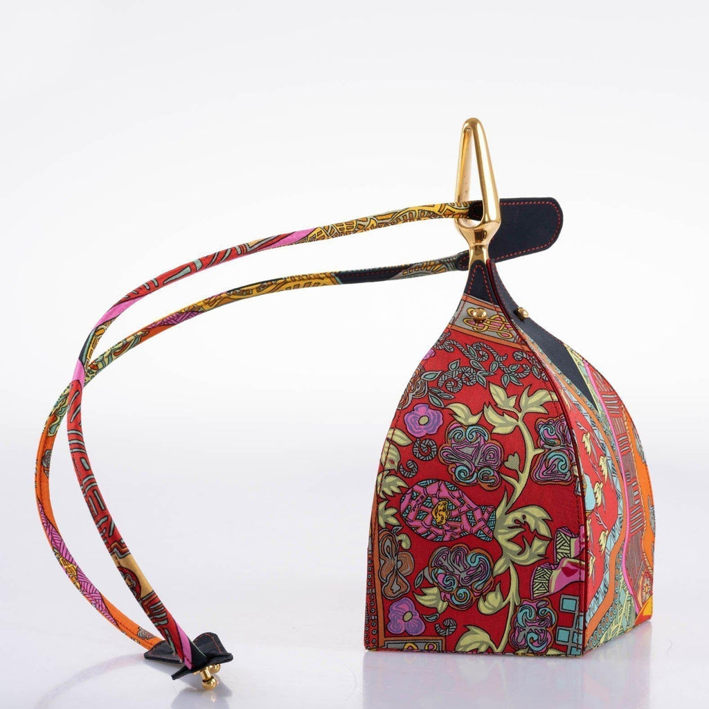 Hermes Unique Silk ‘Art des Steppes’ Yurt Runway Bag
