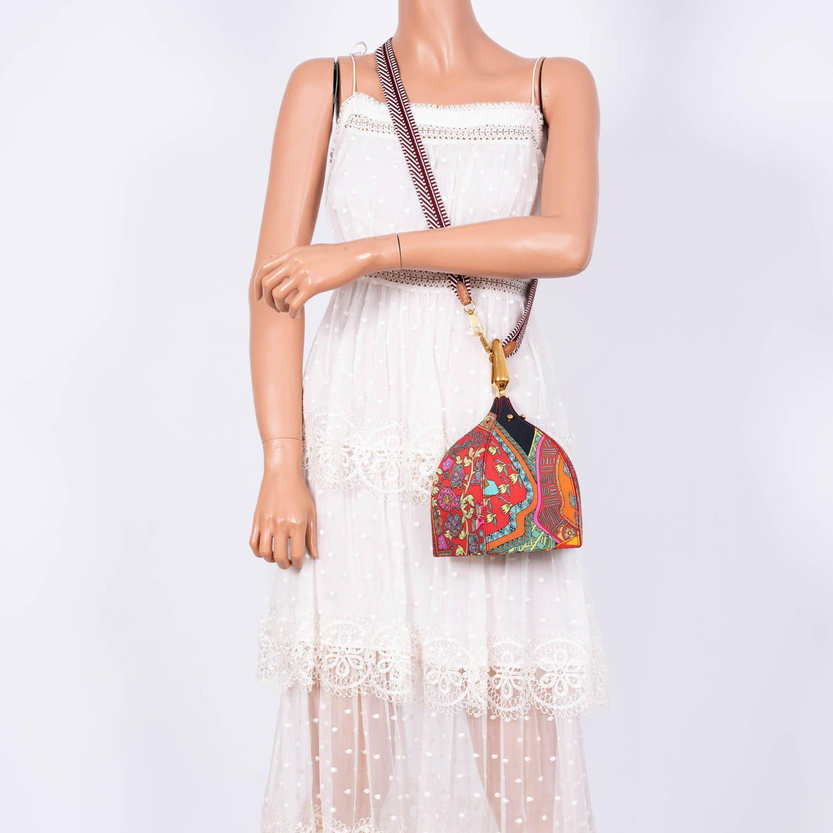 Hermes Unique Silk ‘Art des Steppes’ Yurt Runway Bag